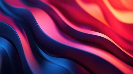 Obraz premium Abstract Background of Wavy, Shiny, Blue and Red Surfaces