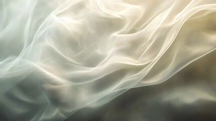 Obraz premium Soft curls of mist twisting and flowing through a gently lit ethereal background