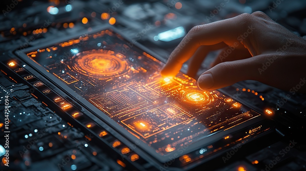 Poster futuristic smartphone displaying advanced ai capabilities showcasing seamless integration of artific