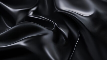 Fototapeta premium A smooth, pitch-black surface with abstract