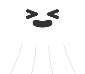 Color block cute halloween icons-ghost