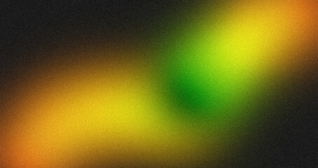 Orange green abstract color spot grainy gradient texture backdrop design, copy space