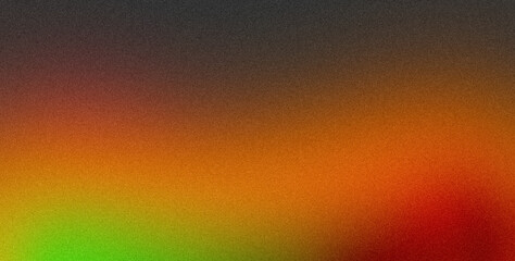Orange green red abstract color spot grainy gradient texture backdrop design, copy space