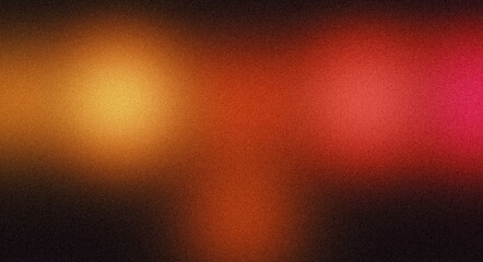 Magenta red orange abstract color spot grainy gradient texture backdrop design, copy space