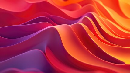 Fototapeta premium Abstract Wavy Pattern in Shades of Red, Orange, and Purple