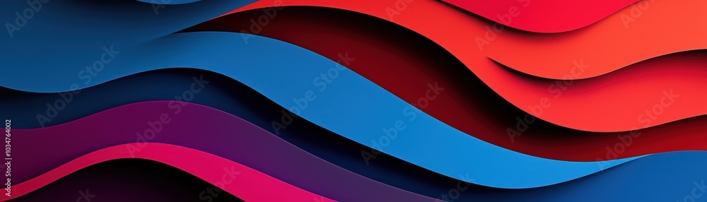 Poster captivating 3d abstract wave illustrations in low resolution