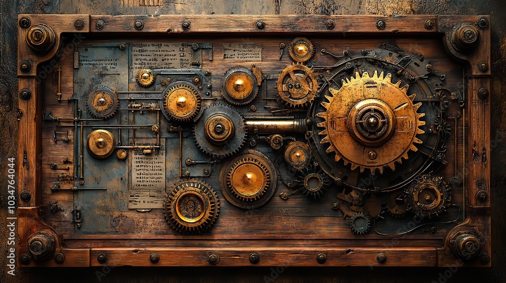 Fototapete depicting the function concept in programming featuring machine doodle drawing with intricate cogs and wheels symbolizing the mechanics of coding and software development.image