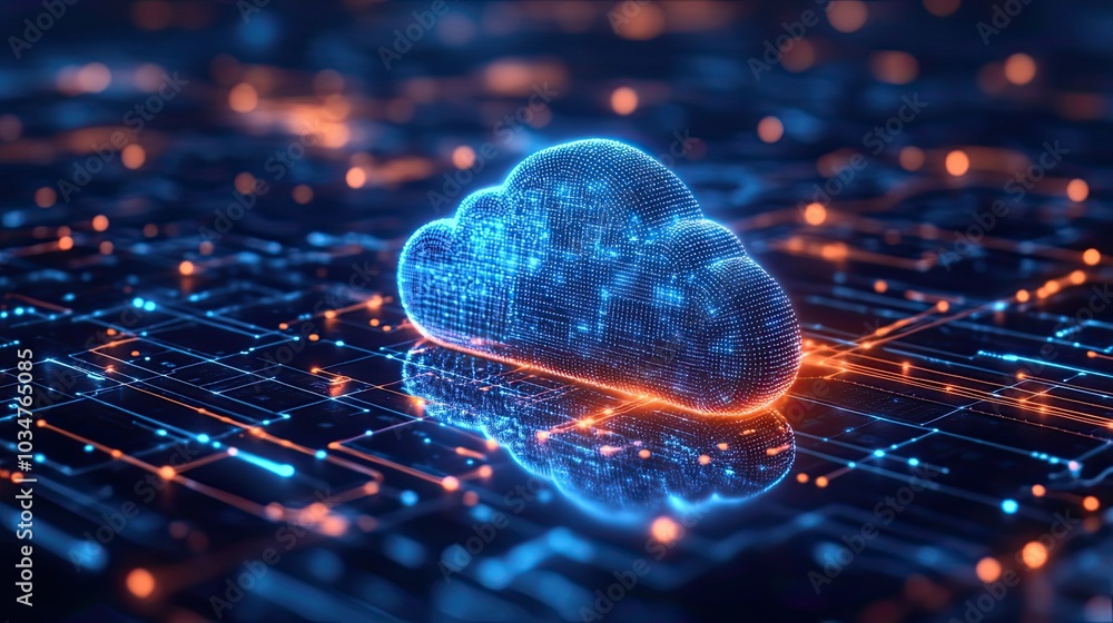 Poster cloud api integration with clouds dat streams and digital connections symbolizing seamless dat excha