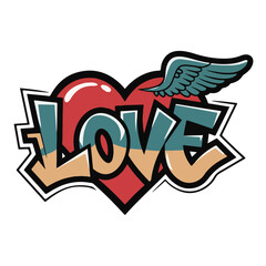 Love heart tshirt prinitng crative vector, illasturor