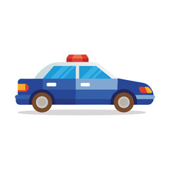 Police Car Specialized Transport isolated flat vector illustration on white background.