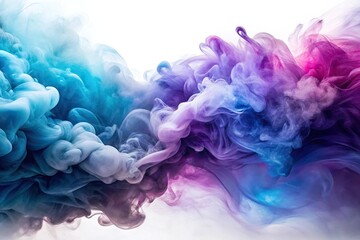 Obraz premium abstract smoke wave cloud background in white, purple, and blue colors