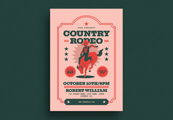 Retro Country Rodeo Event Flyer