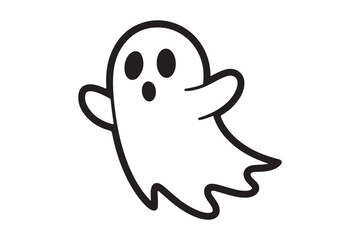 Spooky ghost vector design for Halloween 