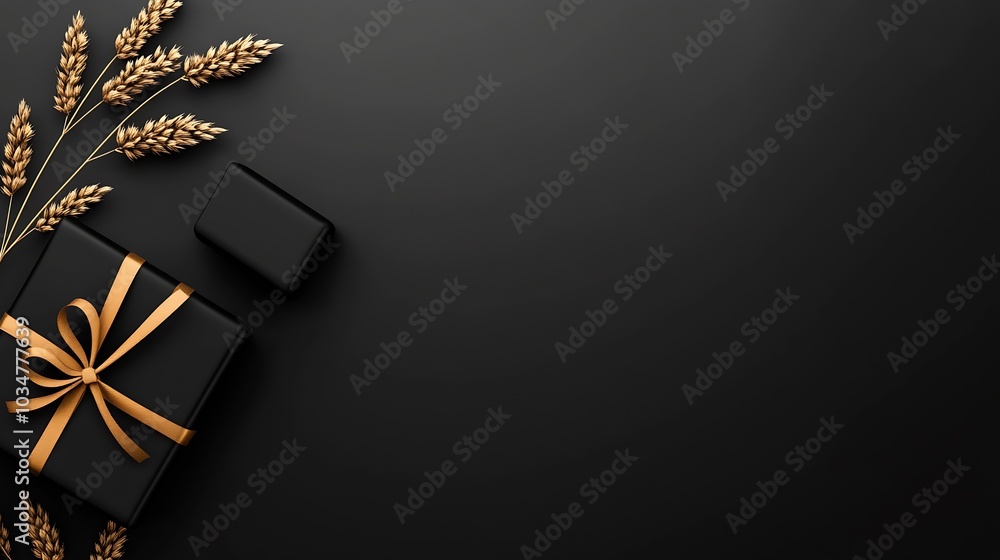Poster simple and elegant black friday background : generative ai