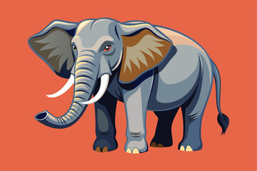 Fototapeta premium elephant cartoon illustration