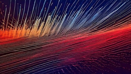 Obraz premium Glitch Art Stippled Dotwork Dynamic Flow Lines Abstract Background In Ultra High Definition Quality. Grainy Dotted Texture