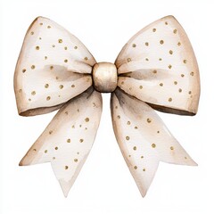 Elegant Glittering Christmas Bow Clipart