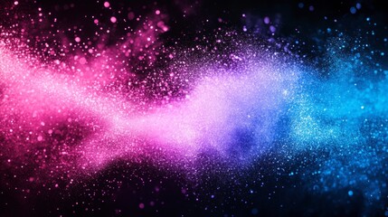 Obraz premium Colorful Glitter Particles in Motion Effect