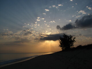 Sunset Reflections on the Beach