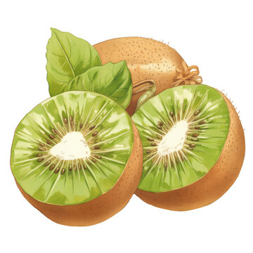 recommend clip art: Vintage kiwi fruit clipart, featuring a simple hand-drawn style on a white background. Perfect for scrapbooking, crafting, and DIY projects with a retro aesthetic