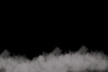 White smoke or fog isolated on black background,
abstract background.