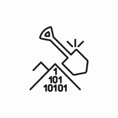 crypto mining icon sign vector