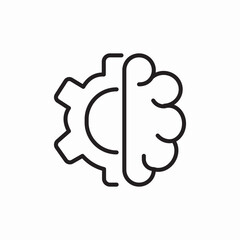 mindset brain settings icon sign vector