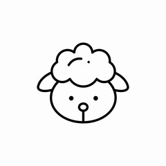 sheep animal icon sign vector