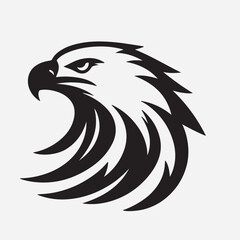Eagle head silhouette logo iconic isolated image