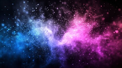 Naklejka premium Cosmic Colorful Nebula with Stars in Space