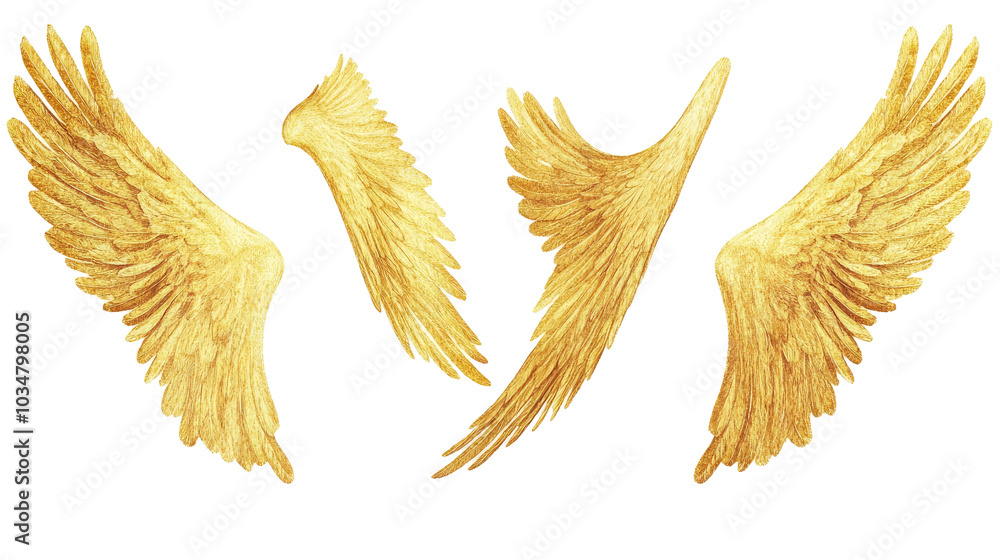 Aufkleber golden flying fabrics creating a delicate display of elegance generative ai