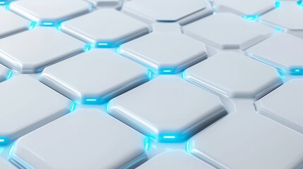 Minimalist Digital Grid on Clean White Background