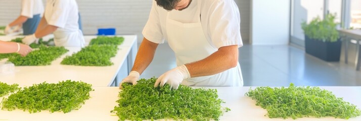 Culinary Students Preparing Sustainable Meals in a High-Tech Kitchen
