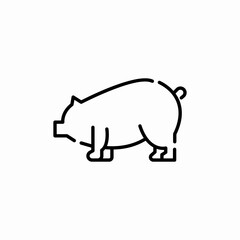 pig animal icon sign vector
