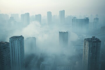 Air Pollution with smoke and haze 