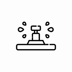 sprinkler plant icon sign vector