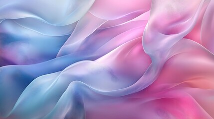 Obraz premium Swirling ribbons of soft color flowing gracefully and intertwining creating calmness