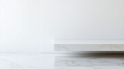 Minimalist Marble and White Concrete Interior Design