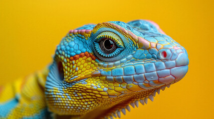 Close-Up of a Vibrant Lizard