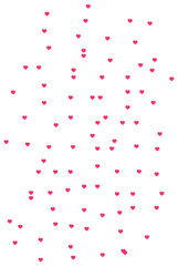 Pattern with red hearts