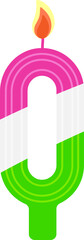 Number birthday candles of classic color type in taiwan-0