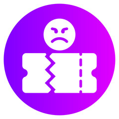 ticket gradient icon