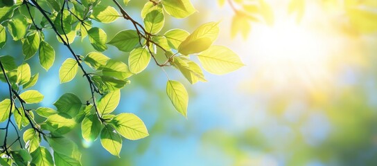 Obraz premium Sunlight Through Green Leaves