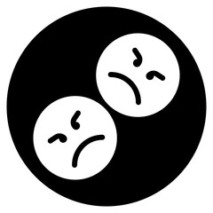 Fototapeta premium angry glyph icon