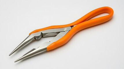 Orange Pliers isolated on white background. 