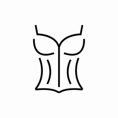 corset fashion for women icon sign vector