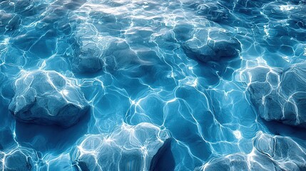 Fototapeta premium seamless tileable water texture with vivid blue pattern ideal for backgrounds and design projects.image