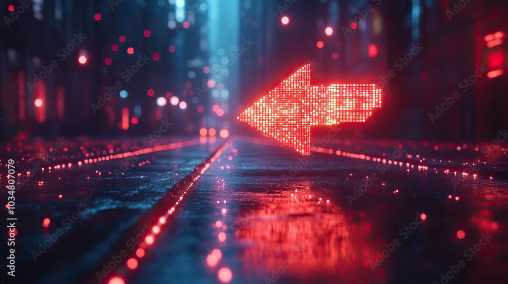Poster secure file transfer concept featuring glowing arrow symbolizing dat movement across digital space h