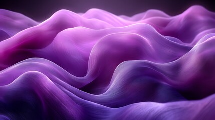 Obraz premium Abstract purple waves with a soft glow, creating a dreamy and ethereal effect.