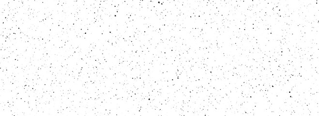 Black seamless speckle texture. Distress grunge grain dot background. Gritty dirt splash repeated pattern. Splattered grit overlay with drops, specks, flecks. Scuff weathered noise pattern. Vector